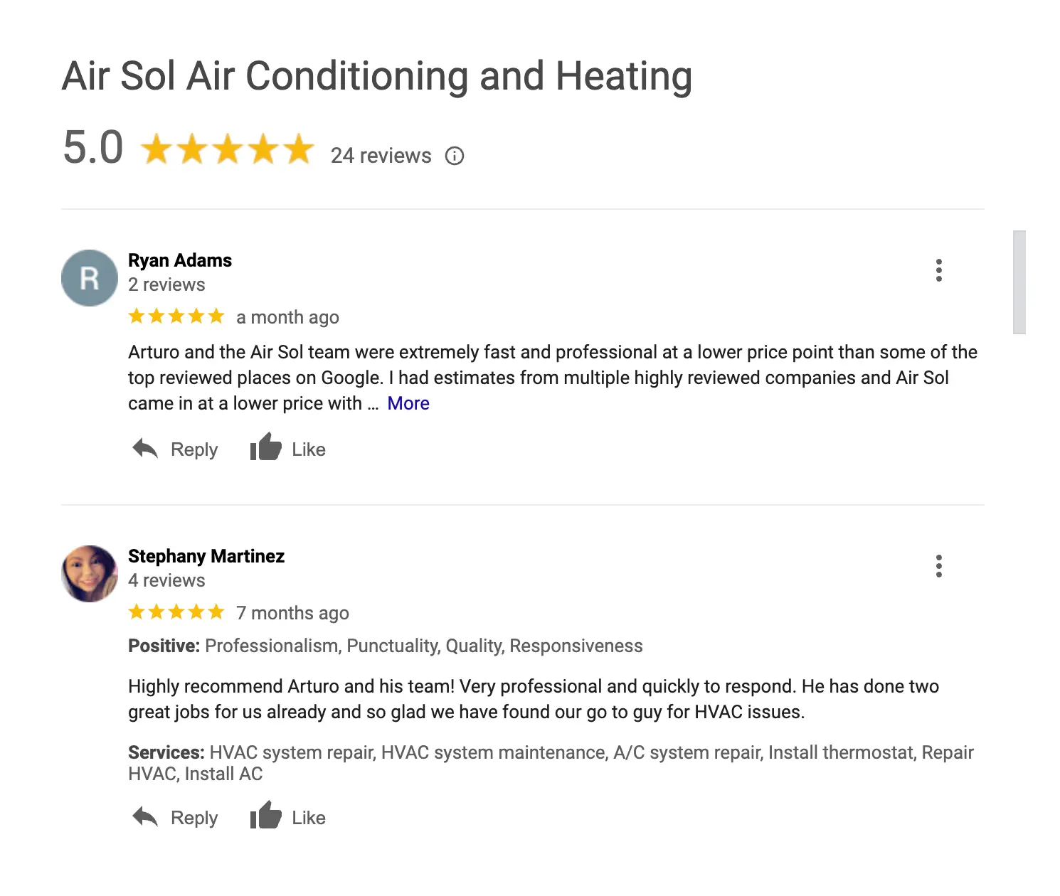 AiSol Google Reviews